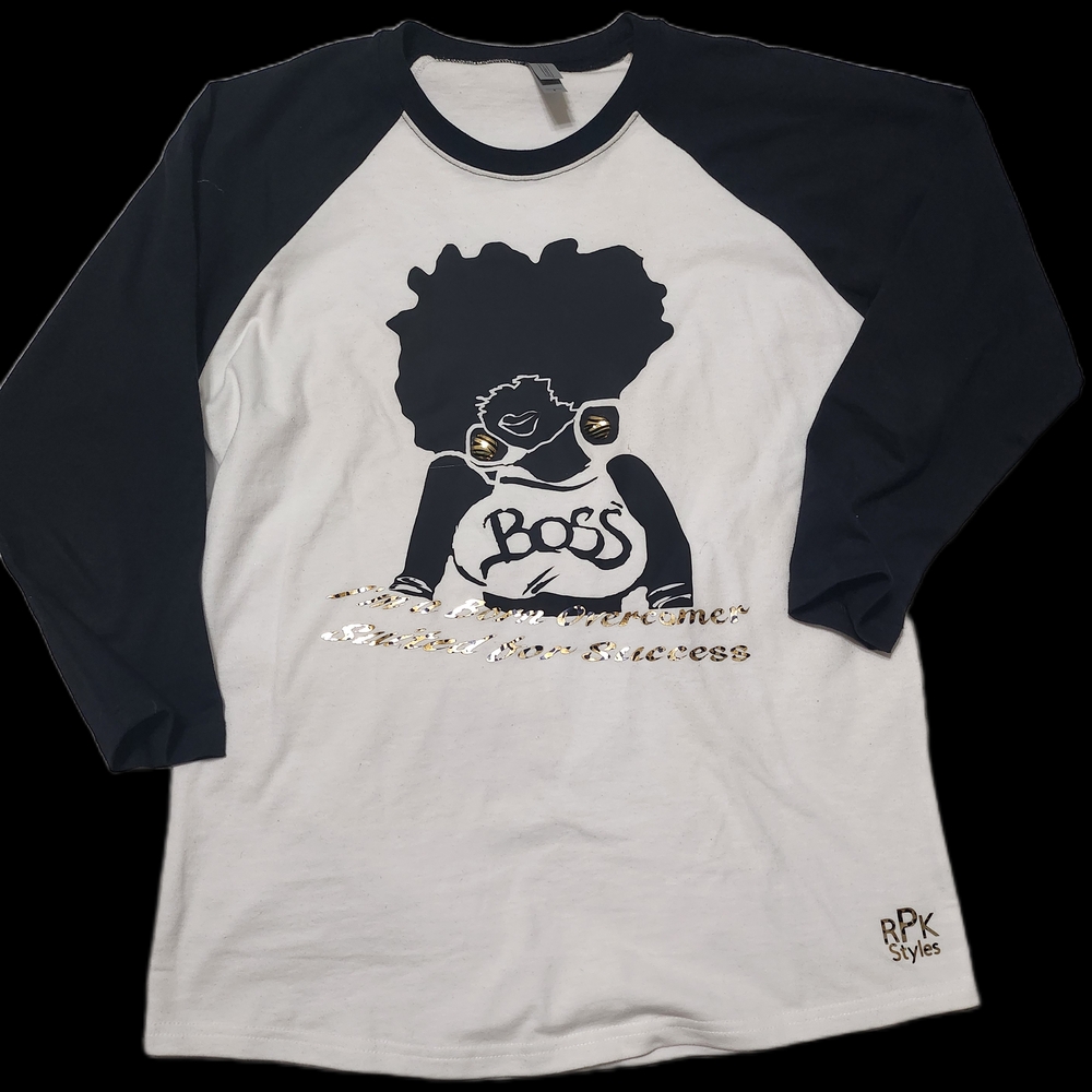 Kids Raglan Shirt - Black and White